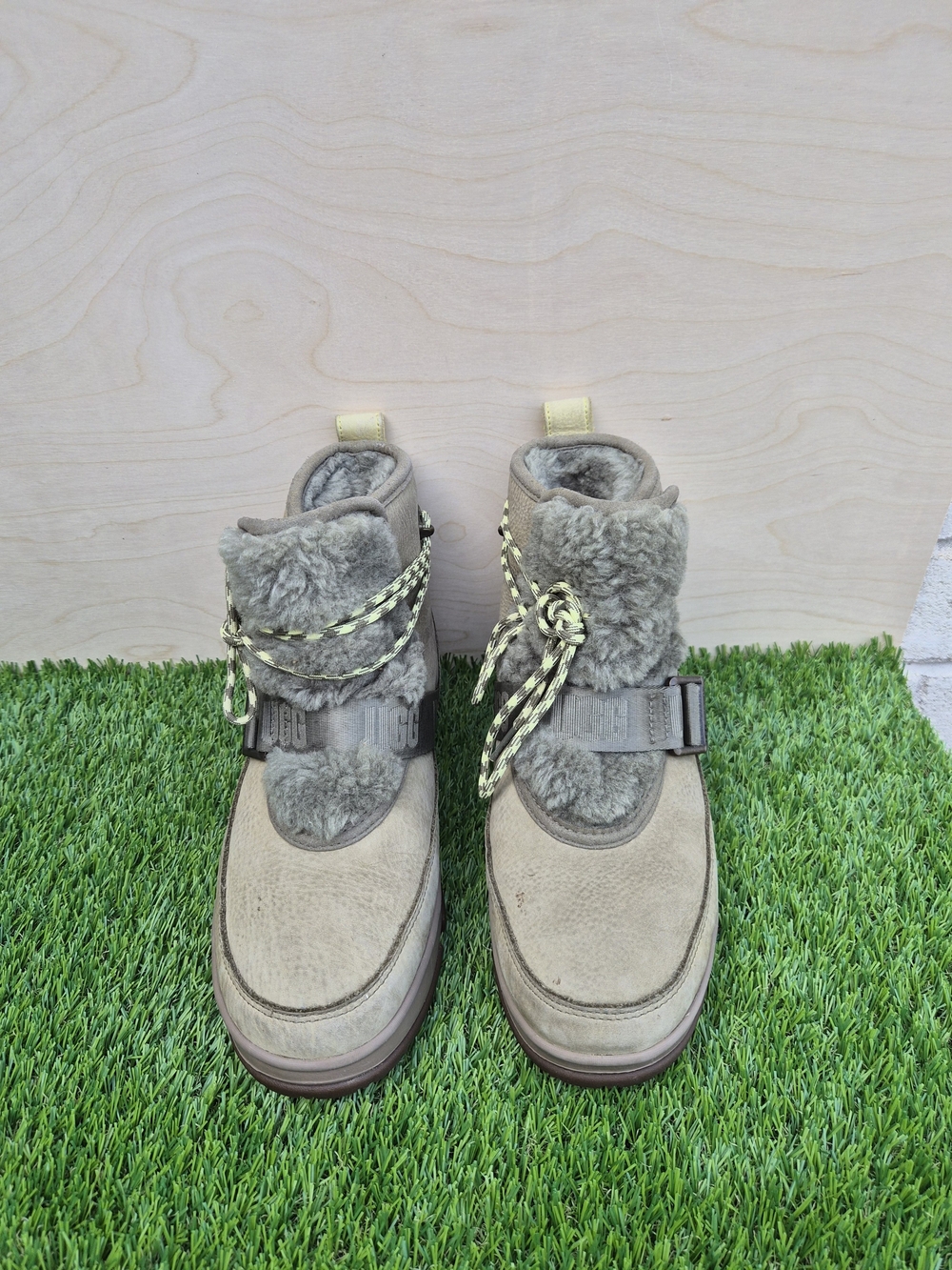 UGG Women's Taupe Shearling-Trim Winter Boots